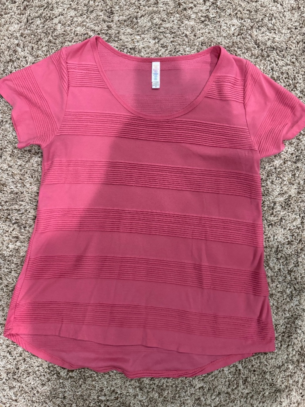 LuLaRoe textured shirt in pink size medium